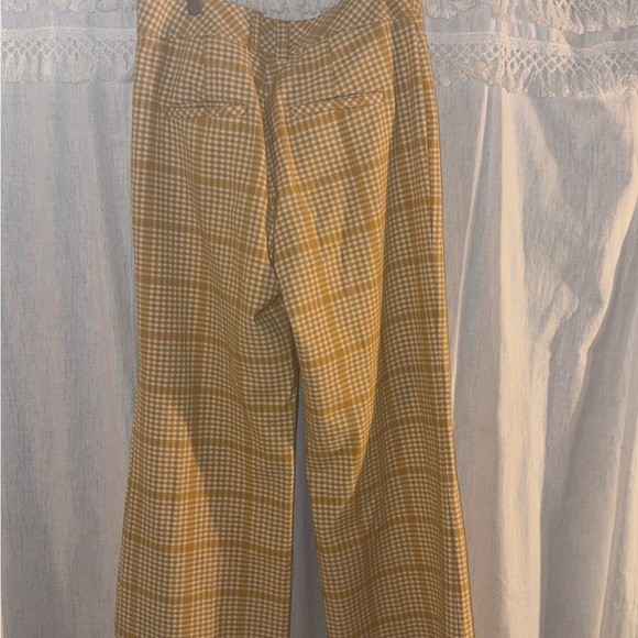 Maeve Yellow Checkered Wide Leg Pants - Picture 3 of 3